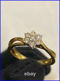 0.31 TCW Round Brilliant Cut Natural Diamonds Anniversary Ring In 750 18K Gold