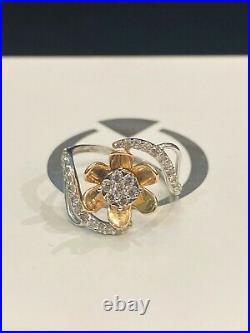 0.61 Cts Round Brilliant Cut Natural Diamonds Anniversary Ring In 585 14K Gold