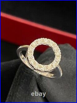 0.90 Cts Round Brilliant Cut Diamonds Engagement Band Ring In 585 Fine 14K Gold