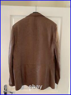 100% real Moon leather men's jacket, Large