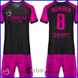 12 Custom Made Soccer Uniforms / Sublimated Jersey & Shorts All Sizes