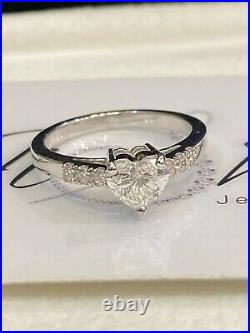 1.23 TCW F/SI1 Heart Round Cut Natural Diamonds Engagement Ring In 750 18K Gold