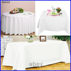 1 5 10 White Black Ivory Polyester Tablecloth Large Table Cloth Cover Wedding
