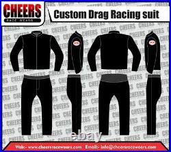 2 piece Motorcycle Riding Racing Track Suit withpadding All Leather Drag Suit Blac