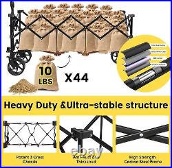 300L Ultra-Large Folding Festival Trolley All-Terrain Extra Wide Wheels