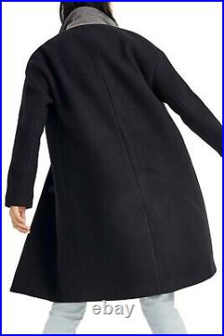 $330 MADEWELL Bergen Cocoon Coat ITALIAN WOOL BLEND BLACK ALL SEASON COZY J9109