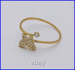375 9ct Yellow Gold Ladies CZ Mini Butterfly Ring ALL SIZES Brand New