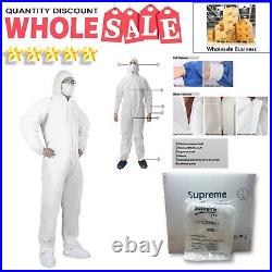 50 x Protective Disposable Overall Boiler Paper Suit Coveralls Protection Suit