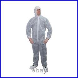 50 x Protective Disposable Overall Boiler Paper Suit Coveralls Protection Suit