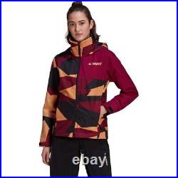 ADIDAS Terrex RAIN. RDY Women's Rain Jacket Multicoloured Size UK Large 16-18 NEW