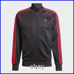 Adidas Originals SST Men's Track Top in Black and Red