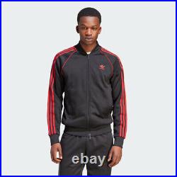 Adidas Originals SST Men's Track Top in Black and Red