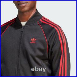 Adidas Originals SST Men's Track Top in Black and Red