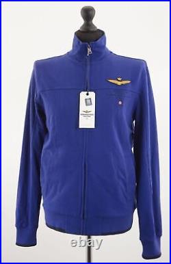Aeronautica Militare Felpa Men's Sweat Jacket L Blue Cotton New A1258