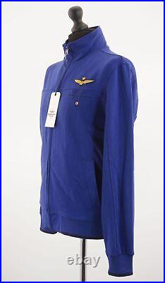 Aeronautica Militare Felpa Men's Sweat Jacket L Blue Cotton New A1258