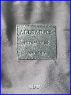All Saints Astoria Leather Jacket, Black, in Size XL