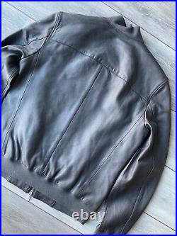 All Saints Slate Grey Niko Leather Bomber Jacket Coat Xs S M L XL New Tags