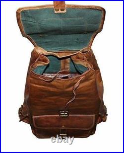 All Size New Large Genuine Leather Backpack Rucksack Travel Bag Men's Women's