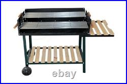 All home marbella Extra large open charcoal barbecue steel grill bbq