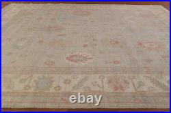 All-over Pattern 12x15 Oushak Turkish Large Rug Hand-knotted Dining Room Carpet