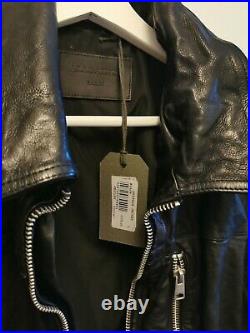 All saints leather jacket mens large RRP £379