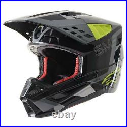 Alpinestars SM5 Rover Anthracite Black Yellow Camo Motocross Helmet All Sizes