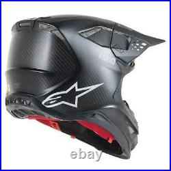 Alpinestars S-M10 Supertech Black Matt Carbon MX Motorcycle Crash Helmet New