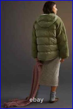 Anthropologie Pilcro Swing Puffer Jacket SIZE L NEW NWT green color