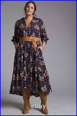 Anthropologie Tiered Maxi Shirtdress SIZE L NEW NWT