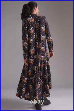 Anthropologie Tiered Maxi Shirtdress SIZE L NEW NWT