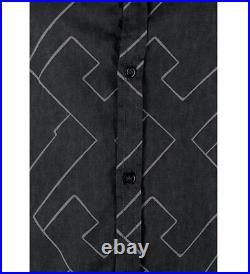 Armani Jeans Mens Grey Multi-Pattern Shirt All Sizes BNWT RRP £140
