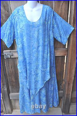 Art To Wear Lapis Dress In All New Cornflower By Mission Canyon, Size Lg, 50b