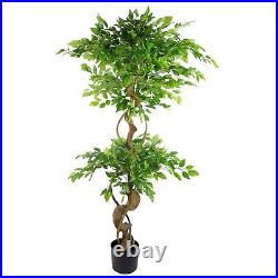 Artificial Evergreen Large Trees 150cm Large Twisted Ficus 150cm 5ft Realistic