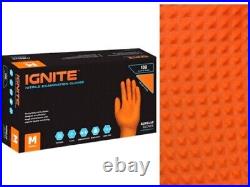 Aurelia Ignite Orange EXTRA HEAVY DUTY ALL OVER TEXTURED 7.0 mil Nitrile Gloves