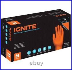 Aurelia Ignite Orange EXTRA HEAVY DUTY ALL OVER TEXTURED 7.0 mil Nitrile Gloves