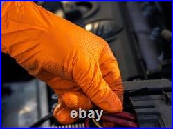 Aurelia Ignite Orange EXTRA HEAVY DUTY ALL OVER TEXTURED 7.0 mil Nitrile Gloves