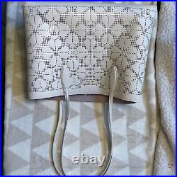 Auth Kate Spade New York All Day Perforated Large Shopper Tote In Parchment