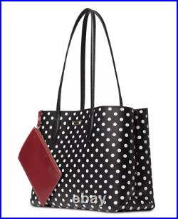 Auth NWT Kate Spade New York All Day Black Dot Multi Large Shopper Tote Bag