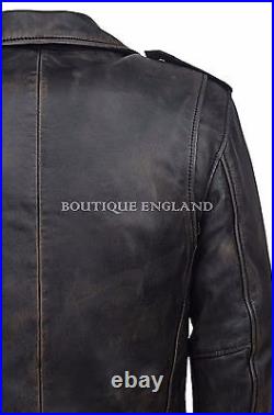 BRANDO SLIM FIT Men's Black Bronze Designer Real Lambskin Leather Biker Jacket