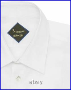 Billionaire Men's Shirt Top RRP £390 Size UK L Cut LS Milano Crest White & Gold
