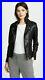 Black Leather jacket with 100% genuine lambskin Stylish Woman jacket WLJ-175