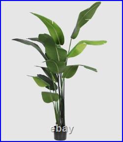 Blooming Artificial Strelitzia Plant Large Exotic Indoor Palm Tree 175cm & 200cm
