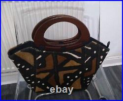 Bogolan tote handbag African all real woven loincloth 100% organic handcrafted