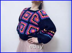 Bold & Bright Crochet Pullover