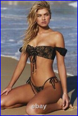 Brand New Beach Bunny 2pc Everly Black Lace Set All Sizes