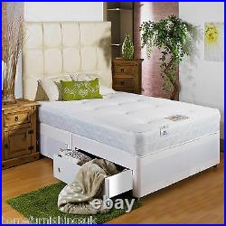 Brand New Memory Foam Divan Bed With Sprung Memory Foam Mattress All Sizes