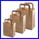 Brown & White Paper Bags with Handles for Takeaway Food & Vegetables All Sizes