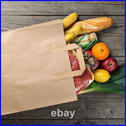 Brown & White Paper Bags with Handles for Takeaway Food & Vegetables All Sizes