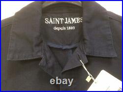Canvas Jacket Navy Blue Sirocco 11 Made in France by Saint James Cotton Canvas
