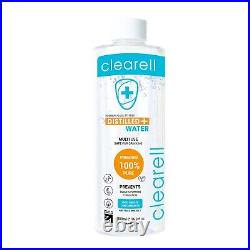 Clearell Premium DISTILLED H20 Water 100% Pure ULTRA Purified Food/Pharma Grade
